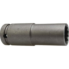 Impact Socket: 1/2″ Drive, 0.75″ Socket, Square Drive 6-Point, 3.25″ OAL