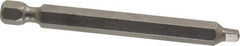 Apex - #2" Square Size Square Recess Bit - 1/4" Hex Drive, 2-3/4" OAL - Americas Industrial Supply