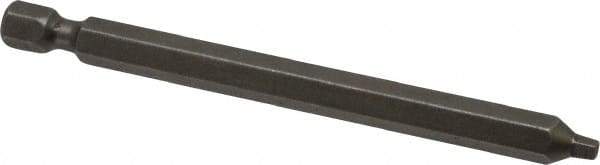 Apex - #1" Square Size Square Recess Bit - 1/4" Hex Drive, 3-1/2" OAL - Americas Industrial Supply