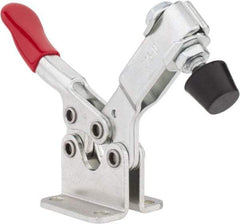 De-Sta-Co - 200 Lb Holding Capacity, Horizontal Handle, Manual Hold Down Toggle Clamp - 78° Handle Movement, 87° Bar Opening, U-Bar, Flanged Base, Electro-Plated Zinc, Carbon Steel - Americas Industrial Supply