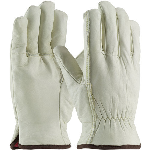 ‎77-208/L Insulated Drivers Gloves - Top Grain Cowhide Drivers - Regular Grade - Red Foam - Straight Thumb - Exact Industrial Supply