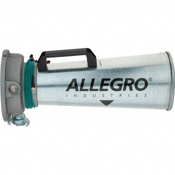 Allegro - 16-3/4 Inch Long, Galvanized Steel Venturi Style Pneumatic Blowers - 1/2 Inch NPT, 7.31 Inch Base Diameter, 6 Inch Face Diameter - Americas Industrial Supply