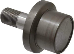 Osborn International - 2" Roller Diam x 1-11/16" Width, 7/8" Stud Diam x 2" Length, Flanged Concentric Stud Load Runner - Steel, 1-1/8" Thread Length, 7/8-14 Thread, 3-11/16" OAL, 1,620 Lb Dynamic Cap - Americas Industrial Supply