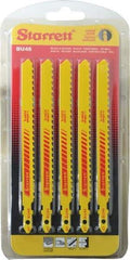 Starrett - 5" Long, 6 Teeth per Inch, Bi-Metal Jig Saw Blade - Toothed Edge, 3/8" Wide x 0.05" Thick, U-Shank, Alternate Tooth Set - Americas Industrial Supply