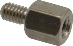 Electro Hardware - M2.5x0.45, 8.97mm OAL, 4.5mm Across Flats, Stainless Steel Hex Male/Female Circuit Board Standoffs - 4.8mm Thread Depth, 5mm Body Length, Uncoated - Americas Industrial Supply