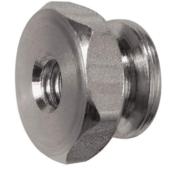 Electro Hardware - #10-24 UNC Thread, Uncoated, Grade 303 Stainless Steel Hex Thumb Nut - 11/32" Overall Height, 1/2" Head Diam - Americas Industrial Supply