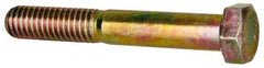 Made in North America - 1/2-13 UNC, 3" Length Under Head Hex Head Cap Screw - Grade 8 Alloy Steel, Zinc-Plated Finish, 3/4" Hex - Americas Industrial Supply