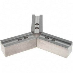 Abbott Workholding Products - 1.5mm x 60° Serrated Attachment, Square Soft Lathe Chuck Jaw - 3 Jaws, Steel, 1.1811" Btw Mount Hole Ctrs, 5-1/2" Long x 2" Wide x 2" High, 0.8268" Groove, 0.6299" & 16mm Fastener - Americas Industrial Supply