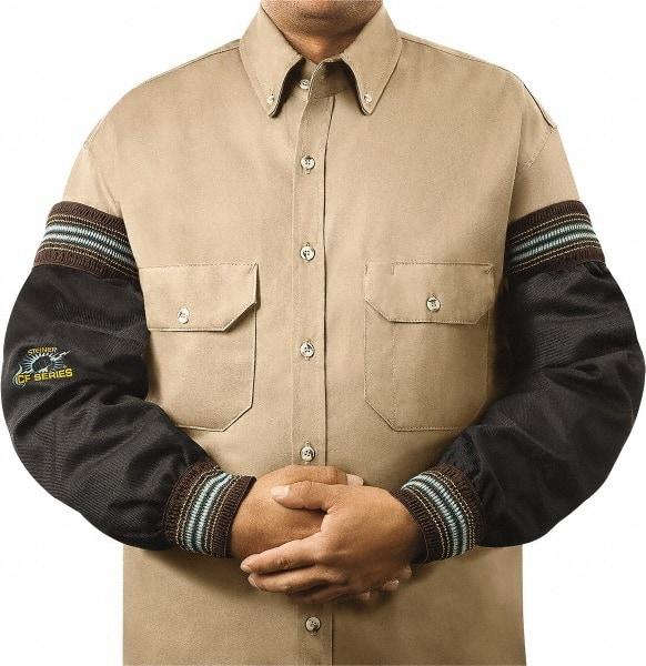 Steiner - Size Universal, Black Carbon Fiber Knit Welding Sleeve - 23" Long Sleeve, Elastic Opening at Both Ends - Americas Industrial Supply