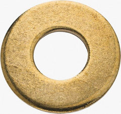 Value Collection - 5/16" Screw, Brass Standard Flat Washer - 0.34" ID x 3/4" OD, 0.062" Thick, Plain Finish - Americas Industrial Supply