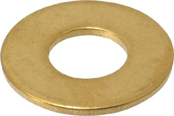 Value Collection - 3/8" Screw, Brass Standard Flat Washer - 0.392" ID x 7/8" OD, 0.062" Thick, Plain Finish - Americas Industrial Supply