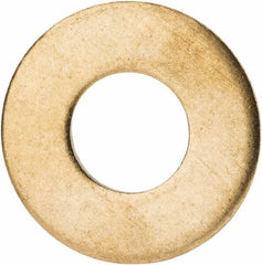 Value Collection - 7/16" Screw, Brass Standard Flat Washer - 0.531" ID x 1-1/4" OD, 0.081" Thick, Plain Finish - Americas Industrial Supply