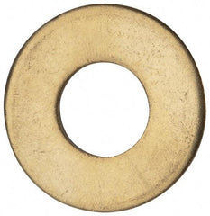Value Collection - 1/2" Screw, Brass Standard Flat Washer - 0.562" ID x 1-1/4" OD, 0.091" Thick, Plain Finish - Americas Industrial Supply