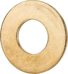 Value Collection - 5/8" Screw, Brass Standard Flat Washer - 0.687" ID x 1-1/2" OD, 0.102" Thick, Plain Finish - Americas Industrial Supply
