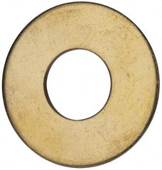 Value Collection - 1" Screw, Brass Standard Flat Washer - 1.062" ID x 2-1/2" OD, 0.144" Thick, Plain Finish - Americas Industrial Supply