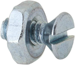Value Collection - #6-32 UNC, 3/8" OAL Slotted Drive Machine Screw - Flat Head, Grade 2 Steel, Zinc-Plated Finish, Without Washer - Americas Industrial Supply