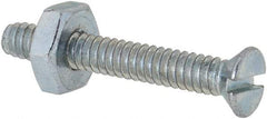 Value Collection - #6-32 UNC, 1" OAL Slotted Drive Machine Screw - Flat Head, Grade 2 Steel, Zinc-Plated Finish, Without Washer - Americas Industrial Supply