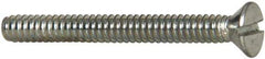 Value Collection - #6-32 UNC, 1-1/4" OAL Slotted Drive Machine Screw - Flat Head, Grade 2 Steel, Zinc-Plated Finish, Without Washer - Americas Industrial Supply