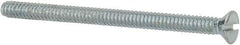 Value Collection - #6-32 UNC, 2" OAL Slotted Drive Machine Screw - Flat Head, Grade 2 Steel, Zinc-Plated Finish, Without Washer - Americas Industrial Supply