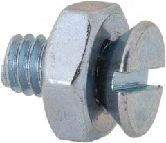 Value Collection - #8-32 UNC, 3/8" OAL Slotted Drive Machine Screw - Flat Head, Grade 2 Steel, Zinc-Plated Finish, Without Washer - Americas Industrial Supply