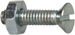Value Collection - #8-32 UNC, 5/8" OAL Slotted Drive Machine Screw - Flat Head, Grade 2 Steel, Zinc-Plated Finish, Without Washer - Americas Industrial Supply