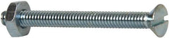 Value Collection - #8-32 UNC, 1-3/4" OAL Slotted Drive Machine Screw - Flat Head, Grade 2 Steel, Zinc-Plated Finish, Without Washer - Americas Industrial Supply