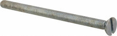 Value Collection - #8-32 UNC, 2-1/2" OAL Slotted Drive Machine Screw - Flat Head, Grade 2 Steel, Zinc-Plated Finish, Without Washer - Americas Industrial Supply