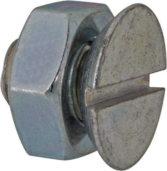 Value Collection - 5/16-18 UNC, 1/2" OAL Slotted Drive Machine Screw - Flat Head, Grade 2 Steel, Zinc-Plated Finish, Without Washer - Americas Industrial Supply