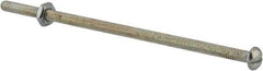 Value Collection - #10-24 UNC, 5" Length Under Head Slotted Drive Machine Screw - Round Head, Grade 2 Steel, Zinc-Plated Finish, Without Washer - Americas Industrial Supply
