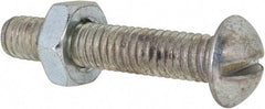 Value Collection - 5/16-18 UNC, 1-3/4" Length Under Head Slotted Drive Machine Screw - Round Head, Grade 2 Steel, Zinc-Plated Finish, Without Washer - Americas Industrial Supply