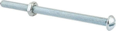Value Collection - 5/16-18 UNC, 5" Length Under Head Slotted Drive Machine Screw - Round Head, Grade 2 Steel, Zinc-Plated Finish, Without Washer - Americas Industrial Supply