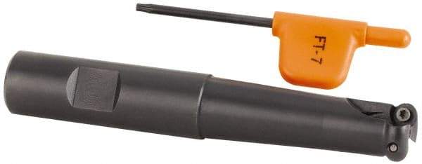 Kennametal - 15.88mm Cutting Diam, 5/8" Shank Diam, 5/8" Max Depth of Cut, Straight Shank Indexable Copy End Mill - 2 Inserts, RD.X 07.. Insert, KDM Toolholder, Through Coolant - Americas Industrial Supply