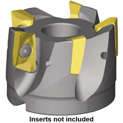 Kennametal - 10 Inserts, 100mm Cut Diam, 32mm Arbor Diam, 14.2mm Max Depth of Cut, Indexable Square-Shoulder Face Mill - 0/90° Lead Angle, 50mm High, ED.T 1404.. Insert Compatibility, Through Coolant, Series Mill 1-14 - Americas Industrial Supply