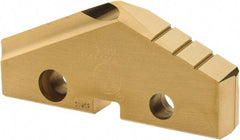 Allied Machine and Engineering - 2-1/16" Diam x 5/16" Thick, Seat Code 4, 132° Included Angle Spade Drill Insert - TiN Coated, Cobalt, Series T-A - Americas Industrial Supply