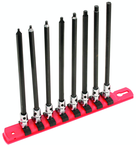 8 Piece - 3/32 - 1/4" - 1/4" Drive - 6" OAL - Hex Bit Socket Set - Americas Industrial Supply