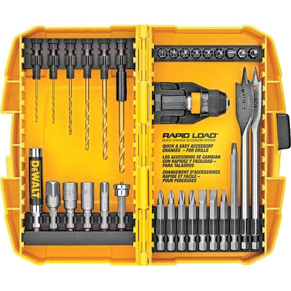 DeWALT - 32 Piece, Screwdriver Bit Set - #1, #2, 1/4" Drive - Americas Industrial Supply