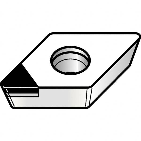 Kennametal - DPGW32.51 FW Grade KD1425 Polycrystalline Diamond (PCD) Turning Insert - 55° Diamond, 3/8" Inscr Circle, 5/32" Thick, 0.007" Corner Radius - Americas Industrial Supply