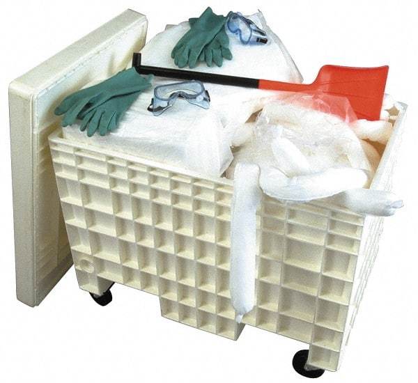 PRO-SAFE - Hazardous Materials Spill Kit - HDPE Mobile Spill Cart - Americas Industrial Supply