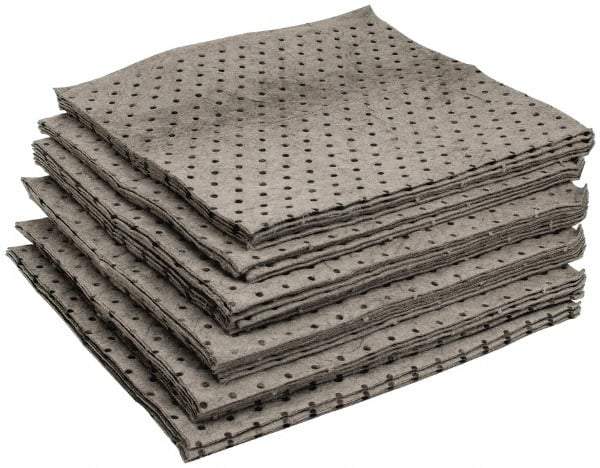 PRO-SAFE - 33 Gal Capacity per Package, Universal Pad - 17" Long x 15" Wide, Gray, Polypropylene - Americas Industrial Supply
