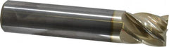 Accupro - 1", 1-1/4" LOC, 1" Shank Diam, 5" OAL, 5 Flute, Solid Carbide Square End Mill - Single End, ZrN Finish, Spiral Flute, 37° Helix, Centercutting, Right Hand Cut, Right Hand Flute - Americas Industrial Supply