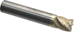 Accupro - 5/8", 3/4" LOC, 5/8" Shank Diam, 3-1/2" OAL, 5 Flute, Solid Carbide Square End Mill - Single End, ZrN Finish, Spiral Flute, 37° Helix, Centercutting, Right Hand Cut, Right Hand Flute - Americas Industrial Supply