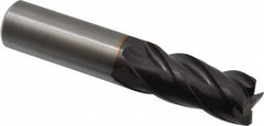 Guhring - 3/4", 1-1/2" LOC, 3/4" Shank Diam, 4" OAL, 4 Flute, Solid Carbide Square End Mill - Single End, FIREX Finish, Spiral Flute, 35/38° Helix, Centercutting, Right Hand Cut, Right Hand Flute, Series 3114 - Americas Industrial Supply
