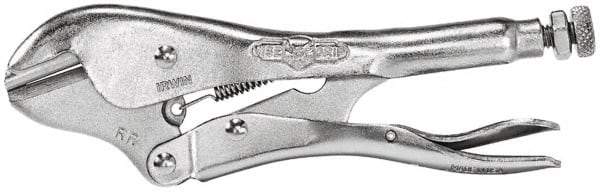 Irwin - 7" OAL Pinch Off Locking Pliers - 1" Jaw Depth, 1-1/4" Jaw Opening, Standard Handle - Americas Industrial Supply