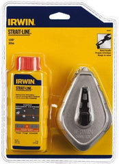 Irwin - 100' Long Reel & Chalk Set - Orange, Includes (1) 4 oz High Visibility Orange Chalk (1:1) & (1) Aluminum Reel - Americas Industrial Supply