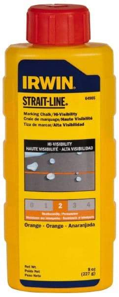 Irwin - 8 Container Chalk Refill - Fluorescent Orange - Americas Industrial Supply