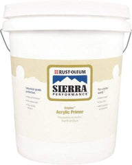 Rust-Oleum - 5 Gal White Water-Based Acrylic Enamel Primer - 180 to 545 Sq Ft Coverage, 0 gL Content, Quick Drying, Interior/Exterior - Americas Industrial Supply