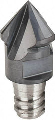 Iscar - MM EDF Grade IC908 Carbide Chamfer Milling Tip Insert - TiAlN Finish, 3 Flutes, 9.4mm Cutting Diam, 12.5mm Extension - Americas Industrial Supply