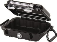 Pelican Products, Inc. - 4-1/16" Wide x 4-1/16" Deep x 2-1/8" High, Clamshell Hard Case - Black, Polycarbonate - Americas Industrial Supply
