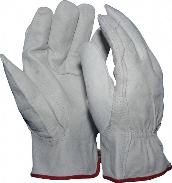 MCR Safety - Size S (7) Grain Goatskin General Protection Work Gloves - For Work & Driver, Uncoated, Slip-On Cuff, Full Fingered, White, Paired - Americas Industrial Supply