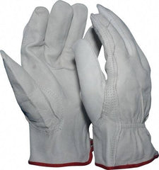 MCR Safety - Size S (7) Grain Goatskin General Protection Work Gloves - For Work & Driver, Uncoated, Slip-On Cuff, Full Fingered, White, Paired - Americas Industrial Supply